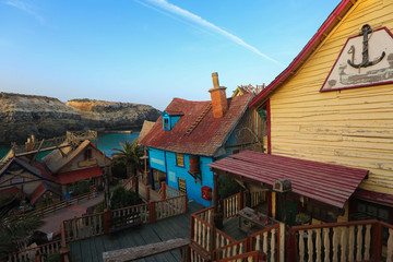 Seascape , village by the sea