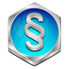 Law paragraph button - 3D illustration