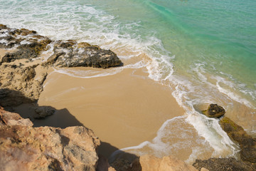Seascape with beautiful blue water