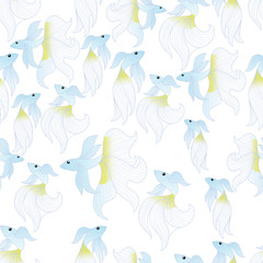 Betta fish pattern Seamless pattern background