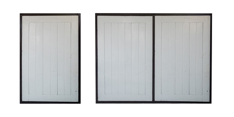 Old wooden window isolated.