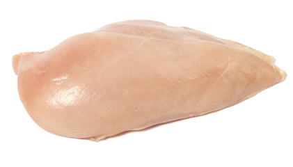 Raw chicken fillet isolated on white