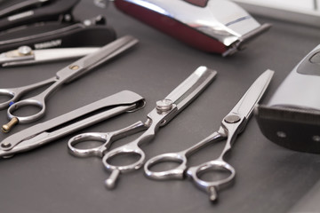 pro scissors on the table