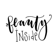 Hand drawn vector lettering print. 