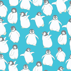 Penguin pattern Seamless pattern background