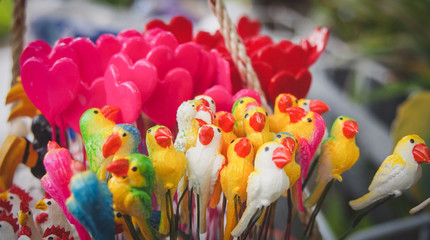 Hearts and birds decoration for garden lover.