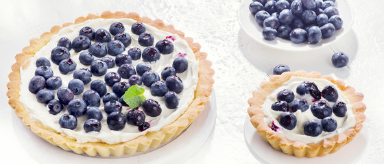 Sweet Cakes with blueberries