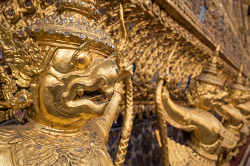 Fototapeta premium statues at grand palace