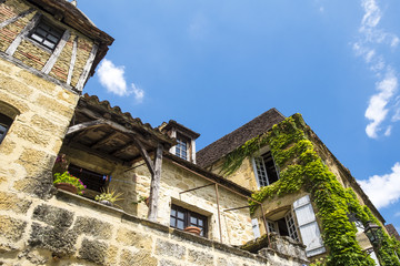 Fototapeta na wymiar Medieval buildings in Sarlat-la-Caneda; Dordogne; France
