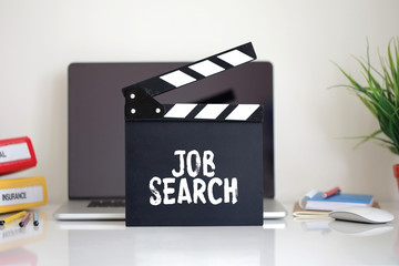 Cinema Clapper with Job Search word