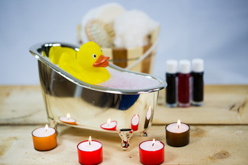 Ente in der Badewanne