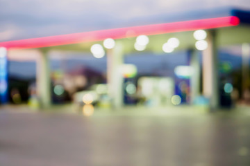 gas station blur background