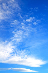 Obraz na płótnie Canvas the blue sky white clouds and abstract background