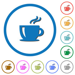Cappuccino icons with shadows and outlines