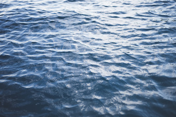 Wavy blue sea