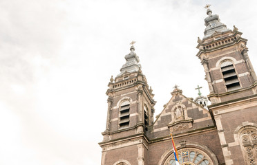 Amsterdam, Netherlands. Beautiful typical city architecture