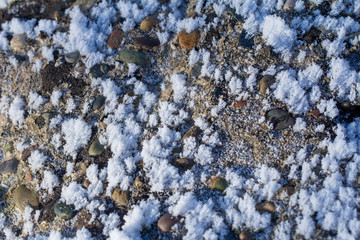 Зимний морозный день на берегу реки. Природа Сибири. Winter frosty day on the river bank. Nature of Siberia. 