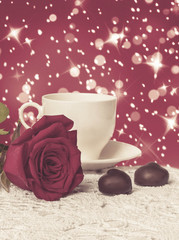 Set of beautiful red roses  isolated on  background
