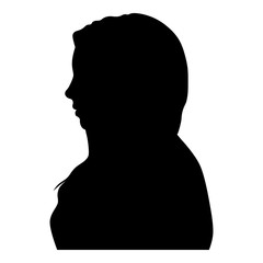 silhouette of a woman in profile