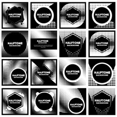 Obraz premium vintage halftone style background Design Template