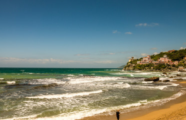 Castiglioncello, Italy. Beautiful seascape on a sunny spring day