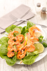 fried shrimp skewer