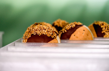 Biscuits composition. Chocolate cookies