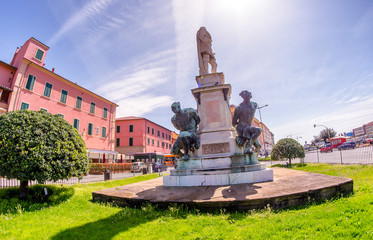 Monument of The Four Moors, I Quattro Mori in Leghorn - Livorno, Italy