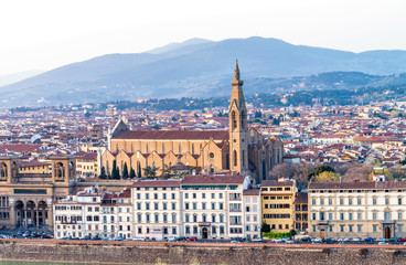 Fototapeta na wymiar Panoramic view of Florence - Tuscany, Italy