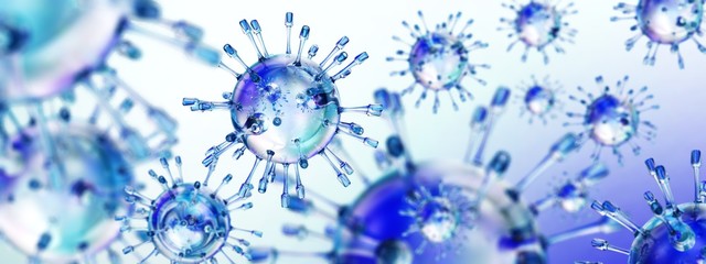close-up of the virus, bacteria, macro, 3d rendering
