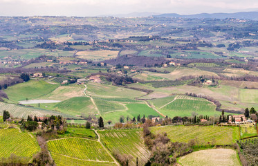 Fototapeta premium Tuscany, Italy. Wonderful Campaign of Region Countryside in Spring Season