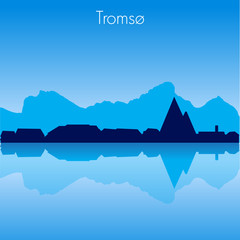 Tromso Vector skyline