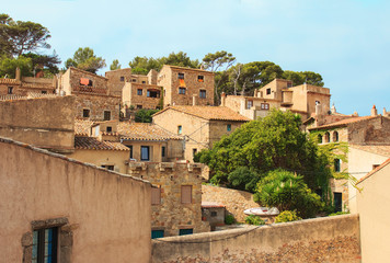 Fototapeta premium Old town view in Tossa de mar, Catalonia, Spain