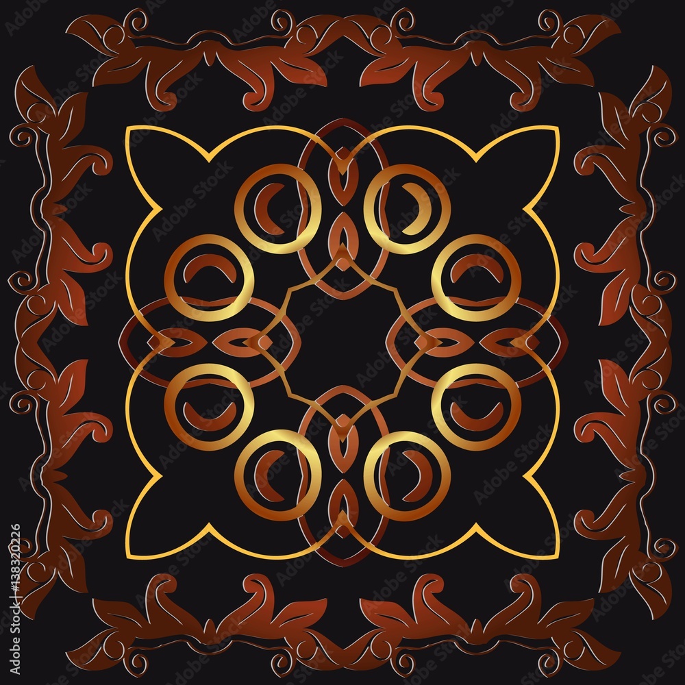 Aufkleber floral texture for design vector damask pattern element.