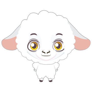 Cute stylized cartoon sheep illustration ( for fun educational purposes, illustrations etc. )