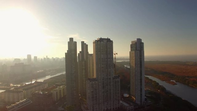 Glistening modern skycrapers of Buenos Aires, Argentina