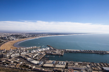 Fototapeta premium Agadir top view, Morocco