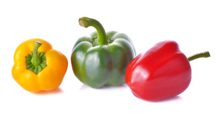 Sweet peppers on a white background