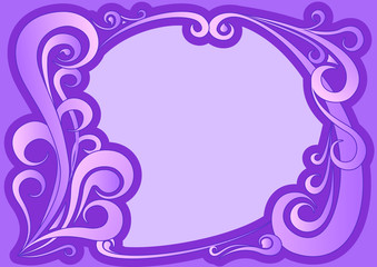 Vector illustration of vintage violet frame