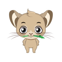 Cute stylized cartoon pika illustration ( for fun educational purposes, illustrations etc. )