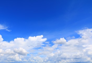 Naklejka na ściany i meble blue sky and white cloud beautiful colorful in nature with copy space for add text