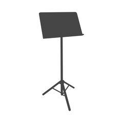Music Stand Vector Silhouette - Illustration