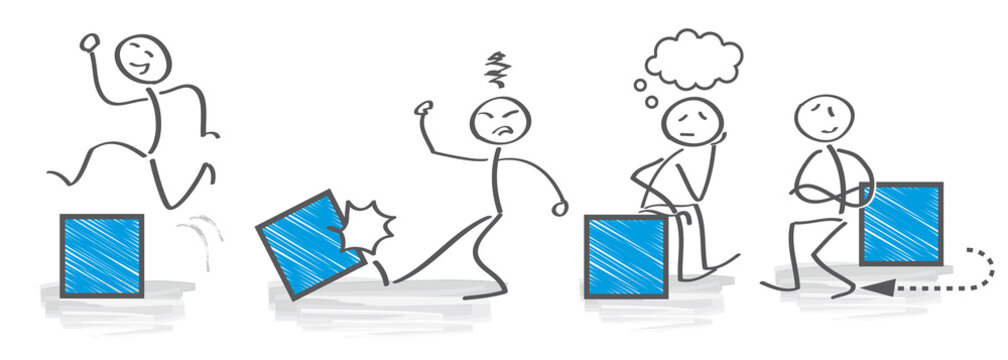 Die vier Temperamente - Sanguiniker,  Choleriker, Melancholiker, Phlegmatiker