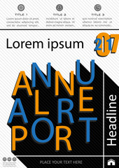 Annual report cover design. Business report. Vector.