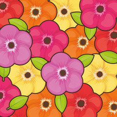 Beautiful flowers ornament icon vector illustration graphic design