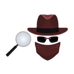 Spy and Detective Investigation Vector and Icon