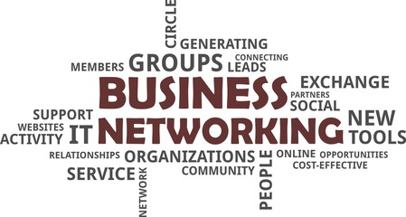Fototapeta premium word cloud - business networking