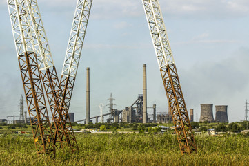 Galati, industrial zone, steel plant, Romania, Moldavia