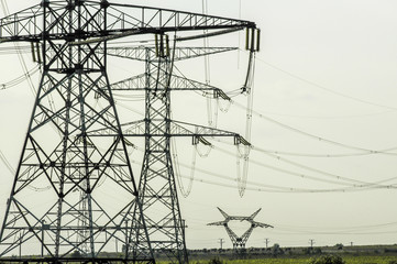 High voltage mast, Romania, Moldavia, Galati
