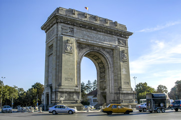 Fototapeta na wymiar Bucuresti, triumphal arch, Romania, Bucharest